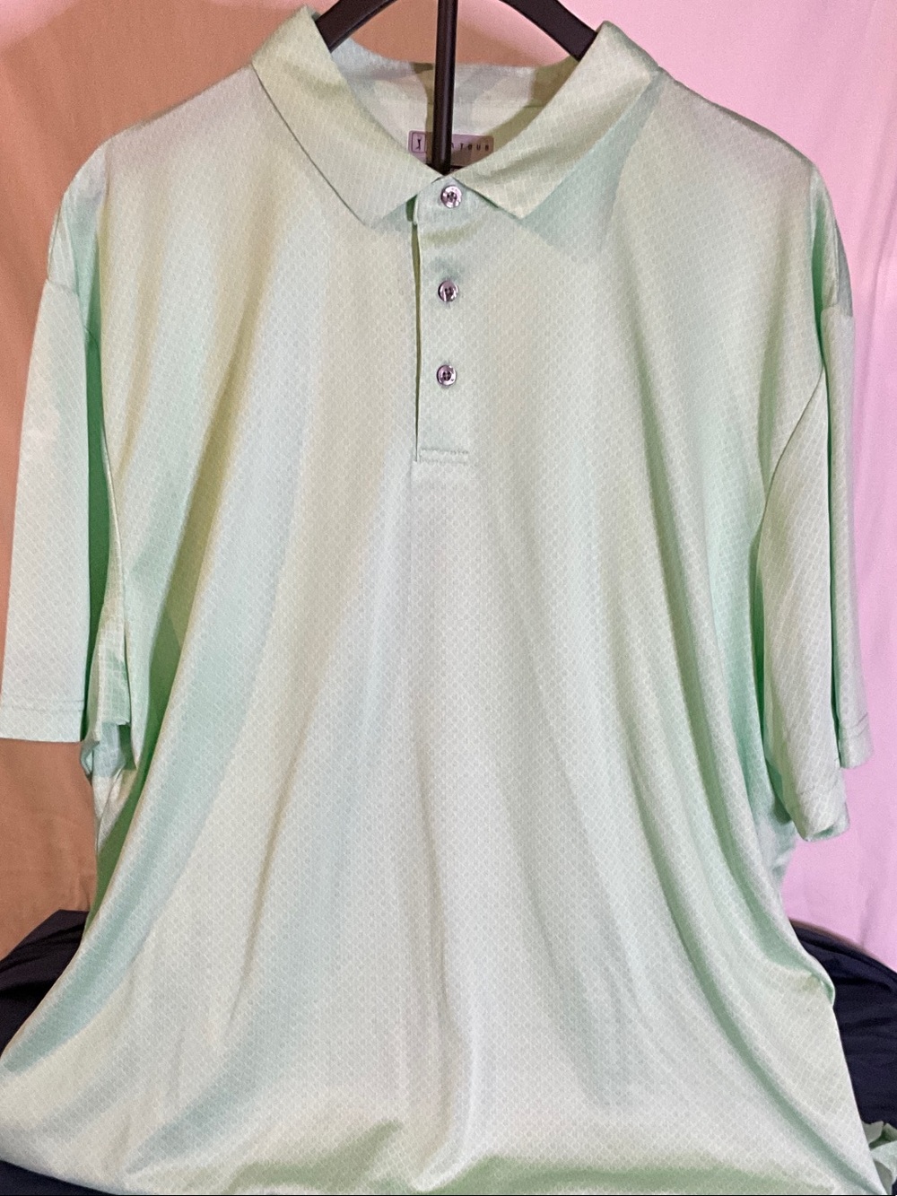 PGA Tour Light Mint Green Performance Polo